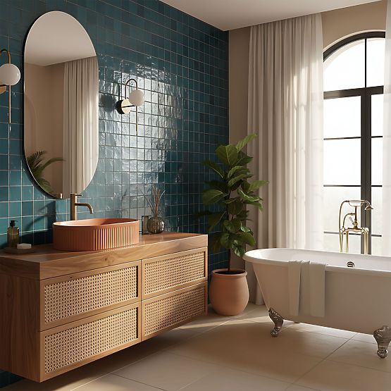 Zeitloses Waschbecken Rea Vanda Cinnamon Matt