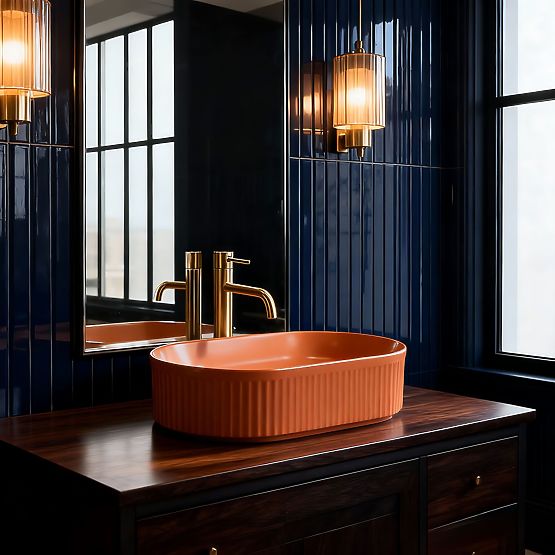 Zeitloses Waschbecken Rea Vanda Cinnamon Matt