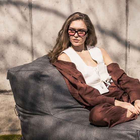 Zentralmodul für Gartenecke Vacuum mit Bezug, grau