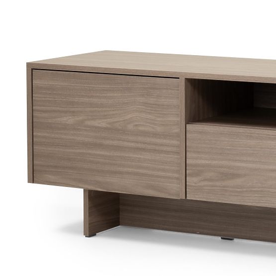Zweiflügeliger TV-Schrank mit Schublade Kanso, Perleiche
