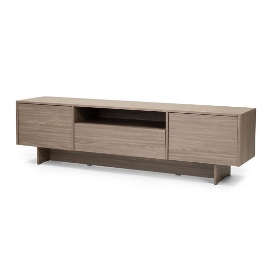 Zweiflügeliger TV-Schrank mit Schublade Kanso, Perleiche