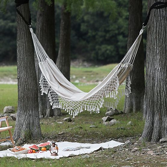 Zweisitzer-Hängematte aus geflochtenem Seil 400256