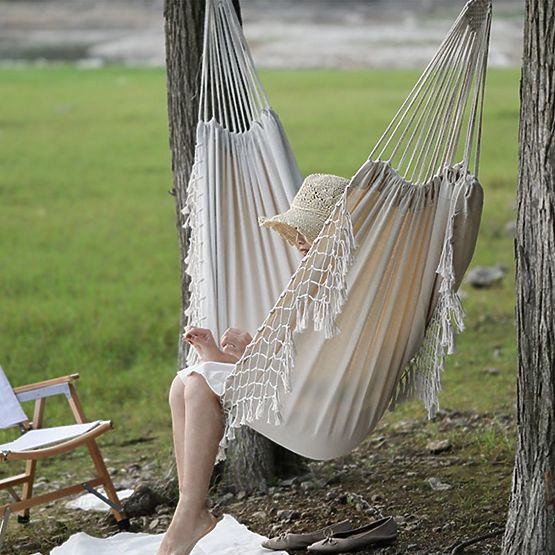 Zweisitzer-Hängematte aus geflochtenem Seil 400256