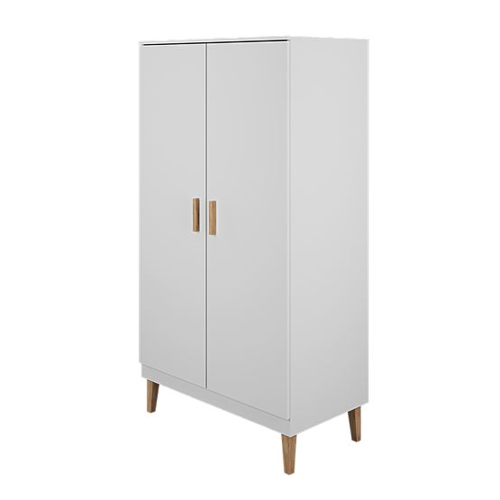 Kleiderschrank KUBI zweitürig - weiß