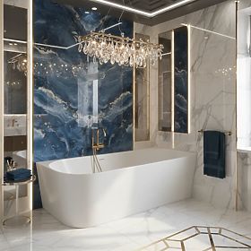Acryl-Eckbadewanne BELLANTO SLIM 170 Rechts