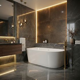 Acryl-Wandbadewanne OLIMPIA 170 cm, Rea