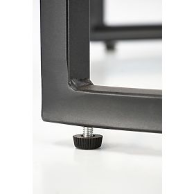 ALEXANDRA Set aus 2 Tischen, schwarzer Marmor / Schwarz, Halmar