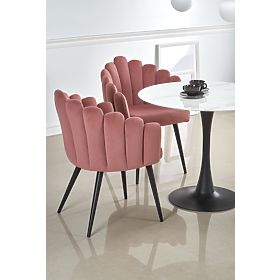 AMBROSIO runder Tisch, Platte - Glas, Bein - Schwarz (2p=1Stk)