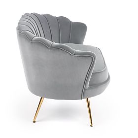AMORINITO XL Relaxsessel grau / gold, Halmar