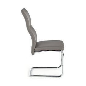 ARCO Chromstuhl aus Metall / Kunstleder Farbe Asche (1p=2 Stück), Halmar