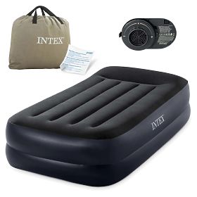 Aufblasbare Matratze für eine Person 191x99x42 cm mit eingebauter elektrischer Pumpe Bett INTEX 6412, INTEX