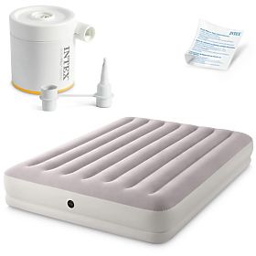 Aufblasbare Matratze für zwei Personen 203x152x30 cm mit elektrischer Pumpe Bett INTEX 64179, INTEX