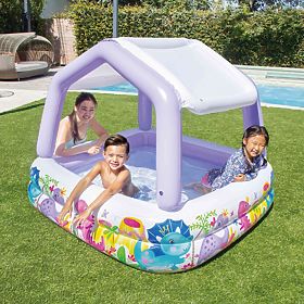 Aufblasbares Kinderplanschbecken mit Überdachung lila INTEX 57470-DINO, INTEX