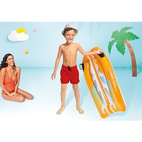 Aufblasbares Schwimmbrett mit Griffen für Kinder INTEX 58165 ORANGE