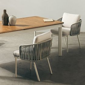 Ausziehbarer Gartentisch Porticato 211-300 cm Akazienholz FSC, Teakoptik, hellbeige