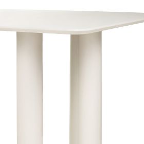 Ausziehbarer Tisch Loa 140–200 cm, Buchenfurnier, Kaschmirfarbton, Buchenholz, abgerundet
