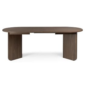 Ausziehbarer Tisch Mou 140-200 cm, Lincoln-Nussbaum, ovale Platte