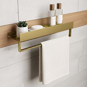 Badezimmerablage für die Badewanne SF01 45cm gebürstetes Gold, Rea