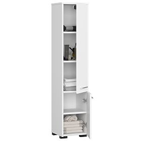 BADEZIMMERSCHRANK FIN HOCHSCHRANK 30 2D 140cm WEISS