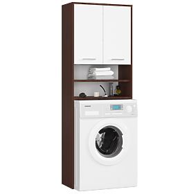 BADEZIMMERSCHRANK FIN ÜBER DER WASCHMASCHINE WENGE / WEISS