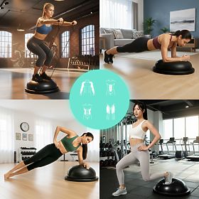 Balanceplattform mit Expandern Halbkugel Balance-Trainer + Pumpe ModernHome, MOVEPRO