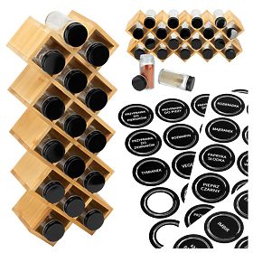 Bambus-Gewürzständer KOCHEN 18 Gläser