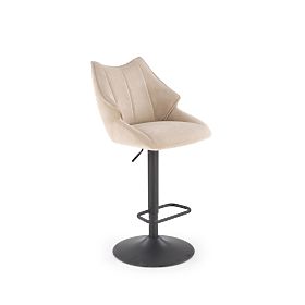 Barhocker H122 Beine - schwarz, Sitz - beige (1p=2Stk)