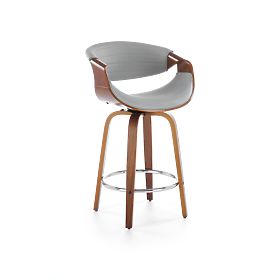 Barhocker H123 grau / nussbaum (1p=1Stk)