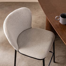 Barhocker Yasmin II, Ecru/schwarze Beine