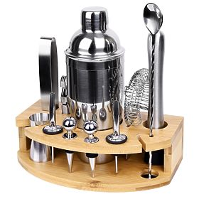 Barkeeper-Set CHESTER verchromt 12 Teile