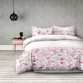 Bettwäsche SNUGGY weiß mit Blumenmuster 155x220*2+80x80*2 AmeliaHome
