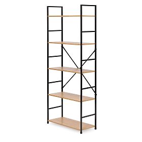 Breites modernes Holzregal LOFT mit 5 Regalböden, MODERNHOME