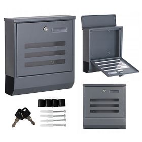 Briefkasten für Briefe und Zeitungen aus Edelstahl, MODERNHOME