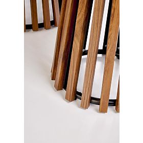 CARINA_S Konferenztisch beige Marmor / Walnuss (2p=1Stk), Halmar