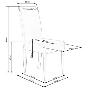 CLARION 2 Stühle schwarz / Bezug: MONOLITH 85 (Asche) (1p=2Stk)