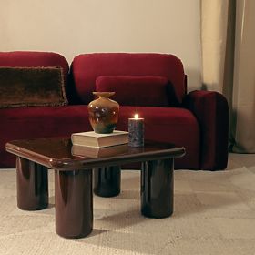 Couchtisch Cherry 70 cm, schokoladenfarben, glänzend, lectus