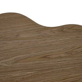 Couchtisch Cosmo 90 cm, Nussbaum, abgerundete Form