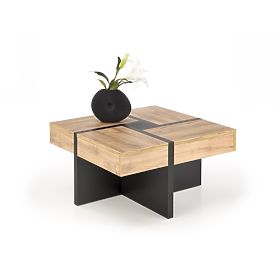 Couchtisch SEVILLA S Platte: Eiche Craft, Beine: Schwarz