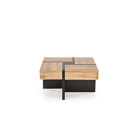 Couchtisch SEVILLA S Platte: Eiche Craft, Beine: Schwarz