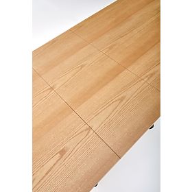 DERRICK ausziehbarer Tisch Natur Eiche / Schwarz (2p=1 Stück), Halmar