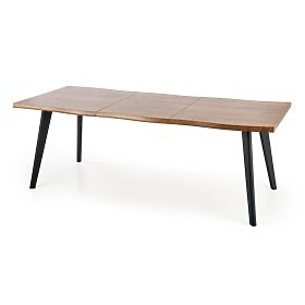 DICKSON ausziehbarer Tisch 120-180/80 cm, Platte - natur, Beine - schwarz (2p=1Stk)