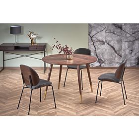 DOMENICO Tischplatte - Nussbaum, Beine - Nussbaum / Gold (2p=1Stk), Halmar