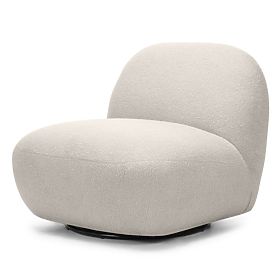Drehstuhl Mikado, hellbeige, Bouclé, runde Formen
