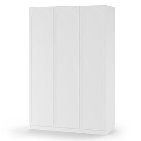 Drehtürenschrank Neroli, bogenförmige Front, weiß