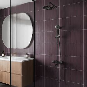 Duschset mit Thermostat Rea Lungo Titan, Rea