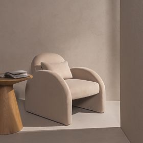 Entspannungssessel Rainbow hellbeige, samt, abgerundet, lectus