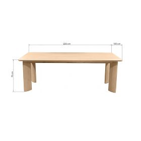 Esstisch Bali 220 cm, cremeweiß