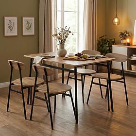 Esszimmermöbelset Küche Tisch + 4 Stühle OSLO ModernHome