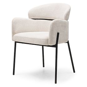 Esszimmerstuhl Granda, Ecru/Schwarze Beine, lectus