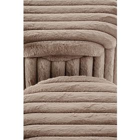 FIDO Set aus 2 Poufs, Cappuccino / Gold (1p=1kpl)